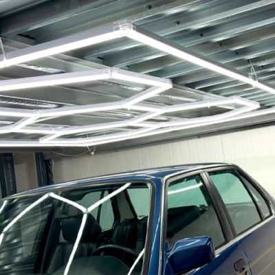 LED Ceiling Light Set HEXAGON, 310W, 6500K, P44, 217 x 291 cm