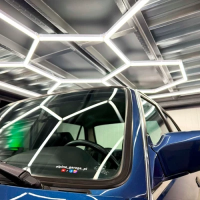 LED Ceiling Light Set HEXAGON, 310W, 6500K, P44, 217 x 291 cm