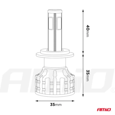 LED bulbs HB4, 38W, 6500K, 12-24V, COB 4Side series
