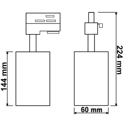LED Рельсовый светильник IDAR, 3F, excl. GU10, max 35W, IP20