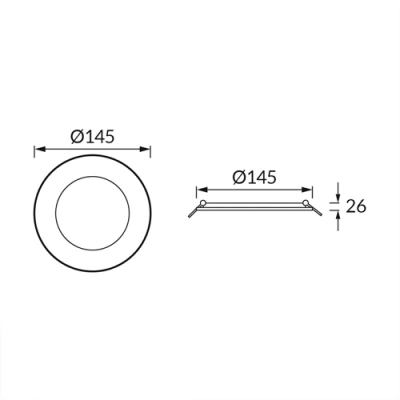 LED Iebūvējamais panelis WAFEL LED C, 12W, CCT, 1610Lm, IP54