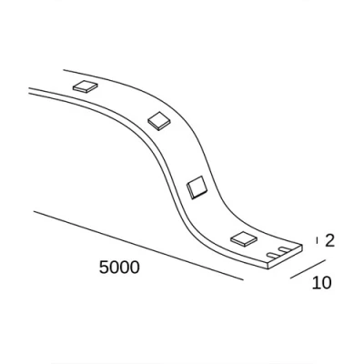 LED strip 5m, 4000K, IP20, 24V, 28.8W/m, 15635Lm
