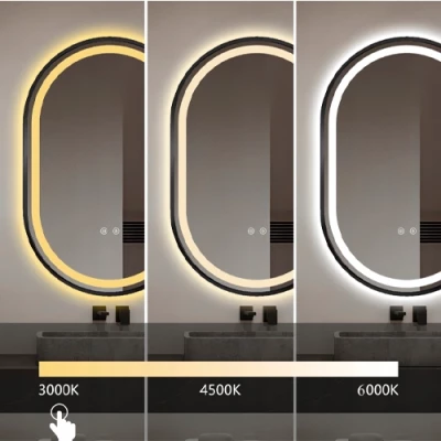 Mirror with LED lighting, 50x75 cm, 11.5W, Warm - neutral - cold white, IP44