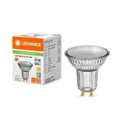 LED bulb GU10, 7W, 3000K, 650lm, 120°