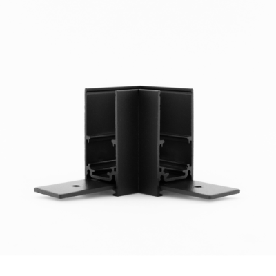 Corner UENI L-shaped connector for surface mounting rail