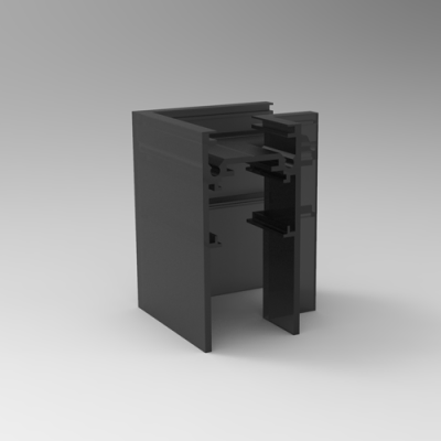 Corner UENI L-shaped connector for surface mounting rail