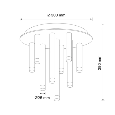LED griestu gaismeklis, GLAM, max 8W, Excl. G9