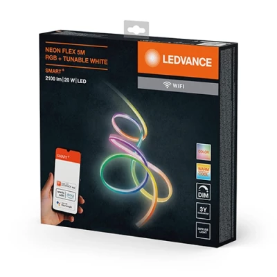 Smart LED neon strip 5m, 4W/m, RGBTW, IP44