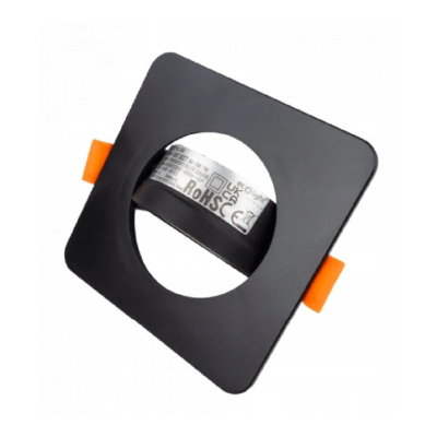 LED iebūvējams gaismeklis 3W , 5W , 7W, 3000K, 4000K, 6500K, 430 lm, 60°, melna, kvadrāta forma