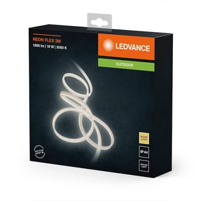 Neona LED lente 3m, 6.3W/m, 3000K, IP44