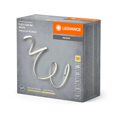 LED COB strip 5m, 4.8W/m, 3000K, IP20