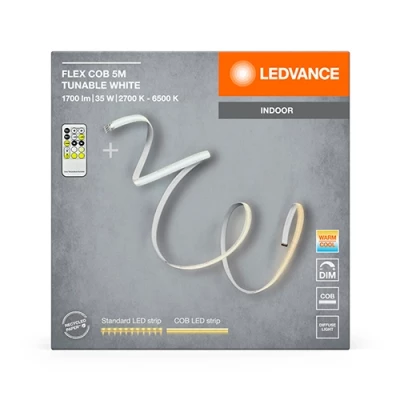 LED COB strip with remote 5m, 7W/m, 2700-6500K, IP20