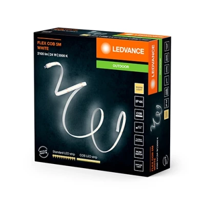 LED COB strip 5m, 4.8W/m, 3000K, IP44