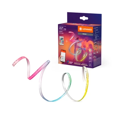 Smart LED COB strip with remote 3m, 7.3W/m, RGB, IP20