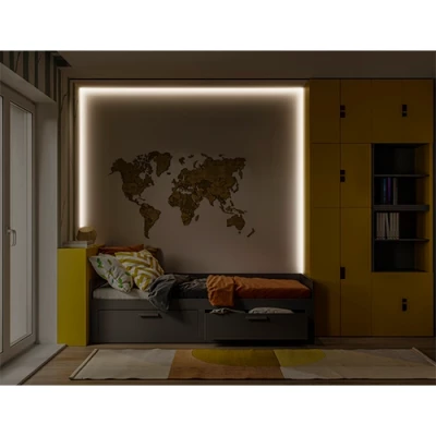 LED COB strip with remote control and audio receiver 5m, 4W/m, RGB+WW, IP20