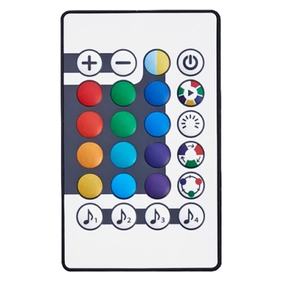 LED COB strip with remote control and audio receiver 5m, 4W/m, RGB+WW, IP20