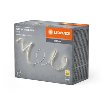 LED лента для подсветки телевизора, 1.5m, 2.8W, IP20, 3500K, USB