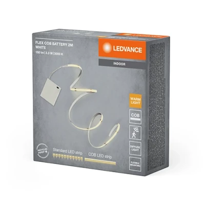 LED strip on batteries, 2m, 3.3W, 3000K, IP20