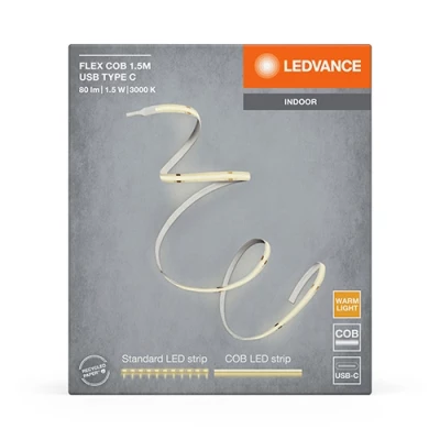 LED COB strip USB Type С, 1.5m, 1.5W, 3000K, IP20
