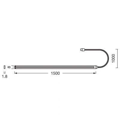 LED COB strip USB Type С, 1.5m, 1.5W, 3000K, IP20