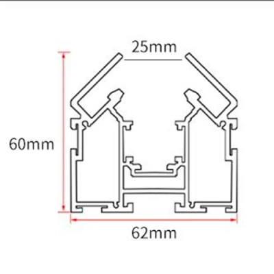 Magnetic rail for stretch ceilings, 2 m