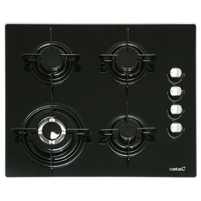 CATA | Hob | CI 631 A / A 08041412 | Gas on glass | Number of burners / cooking zones 4 | Rotary knobs | Black