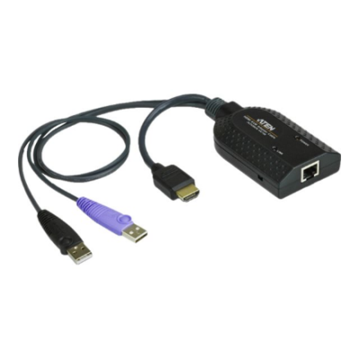 Aten USB HDMI Virtual Media KVM Adapter with Smart Card Support | Aten | 1 x RJ-45 Female,2 x USB Type A Male 1 x HDMI Male