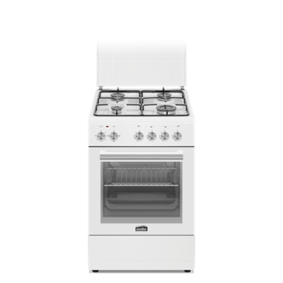 Simfer | Cooker | 4403SERBB | Hob type Gas | Oven type Electric | White | Width 50 cm | Electronic ignition | Depth 55 cm | 48 L