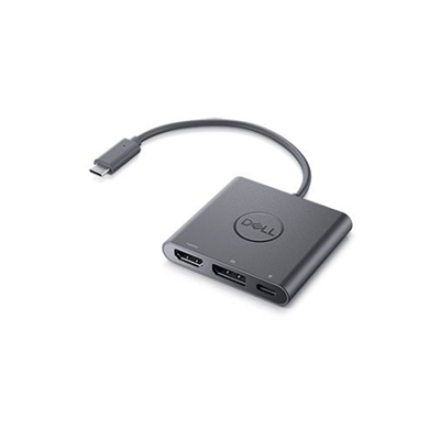 Dell | Adapter | USB-C to HDMI / DP with Power Pass-Through | Black | USB-C Male | HDMI Female; USB Female; USB-C (power only) Female | 0.18 m