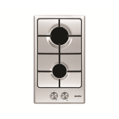 Simfer | Hob | H3.200.VGRIM | Gas | Number of burners / cooking zones 2 | Rotary knobs | Stainless steel