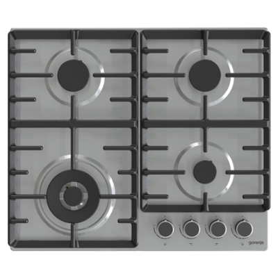 Gorenje | Hob | GW642ABX | Gas | Number of burners / cooking zones 4 | Rotary knobs | Stainless steel