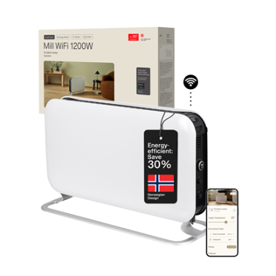 Mill | Heater | CO1200WIFI3 GEN3 | Convection Heater | 1200 W | Number of power levels 3 | Suitable for rooms up to 14-18 m² | White | N / A