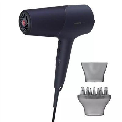 Philips | Hair Dryer | BHD510 / 00 | 2300 W | Number of temperature settings 3 | Ionic function | Diffuser nozzle | Blue / Metal
