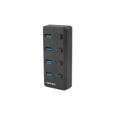 Natec USB 3.0 HUB, Mantis 2, 4-Port, On / Off with AC Adapter | Natec | 4 Port Hub With USB 3.0 | Mantis NHU-1557 | Black