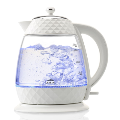 ETA | Crystal Kettle | ETA315490010 | Electric | 2200 W | 1.7 L | Glass | 360° rotational base | Glass / White