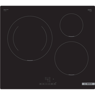 Bosch | PUJ611BB5E | Induction | Number of burners / cooking zones 3 | Touch | Timer | Black