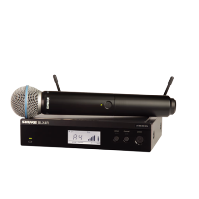 Shure | Yes | Wireless Vocal Rack-mount System with Beta 58A | BLX24RE / B58 | Black | Yes | Wireless connection