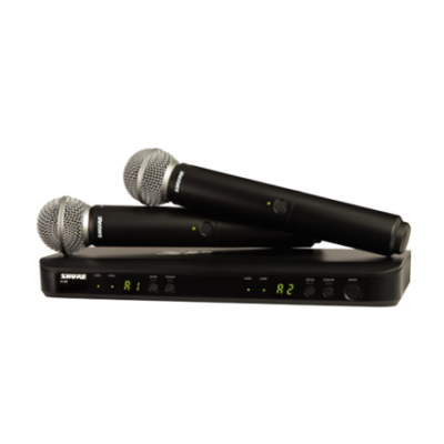 Shure | Wireless Dual Vocal System with two SM58 | BLX288E / SM58 | Black | Yes | Wireless connection