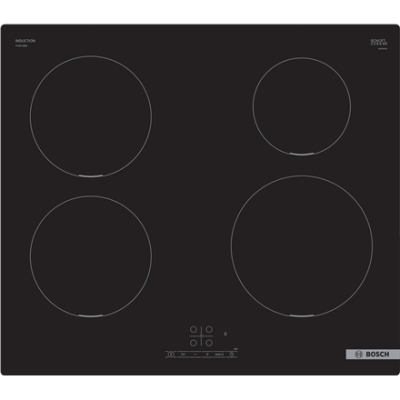 Bosch | Hob | PUE611BB5E | Induction | Number of burners / cooking zones 4 | Touch | Timer | Black