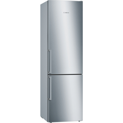 Bosch | Refrigerator | KGE398IBP Series 6 | Energy efficiency class B | Free standing | Combi | Height 201 cm | Fridge net capacity 249 L | Freezer net capacity 94 L | 38 dB | Inox