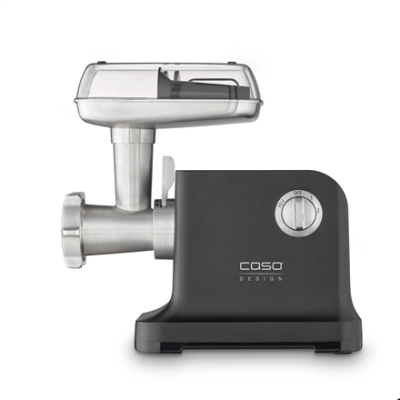 Caso | Meat Grinder | FW 2000 | Black | 2000 W | Number of speeds 2 | Throughput (kg / min) 2.5 | 3 perforated discs, Shortbread attachment with 4 moulds, Sausage filler, Stuffer, Drip tray