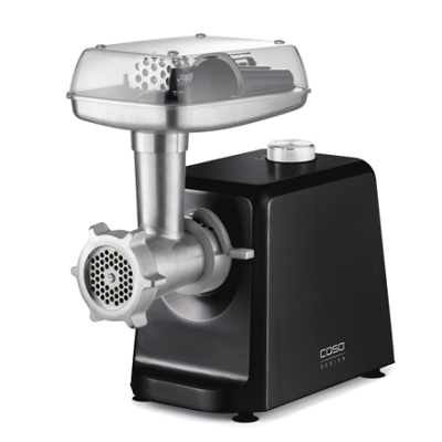 Caso | Meat Mincer | FW 2500 | Black | 2500 W | Number of speeds 2 | Throughput (kg / min) 2.5 | 3 stainless steel cutting plates (3 mm, 5 mm and 8 mm), Sausage filler, Cookie attachment with 4 moulds, Stuffer