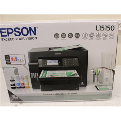 SALE OUT. Epson EcoTank L15150 Pint Scan Copy Fax | Epson EcoTank L15150 | Inkjet | Colour | Multicunctional Printer | A3+ | Wi-Fi | Black | DAMAGED PACKAGING