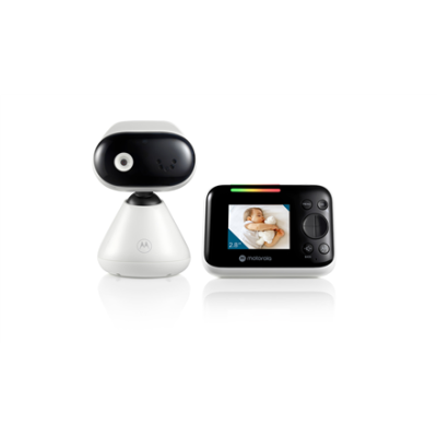 Motorola | Video Baby Monitor | PIP1200 2.8" | 2.8" diagonal color screen; 2.4GHz FHSS wireless technology for in-home viewing; Digital zoom; Secure and private connection; LED sound level indicator; Two-way talk; Room temperature monitoring; Infrar