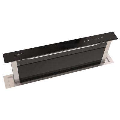 Fulgor FDDH 900 TRC BK Lift Up Hood, Energy Class A, 760 sqm / h, Width 90 cm, Sound power from 38 to 68 dB(A), Black Glass | Fulgor | Hood | FDDH 900 TRC BK Lift Up | Downdraft | Energy efficiency class A | Width 90 cm | 760 m³ / h | Touc