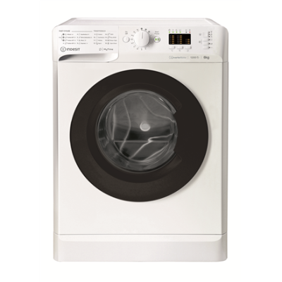 INDESIT | Washing machine | MTWSA 61294 WK EE | Energy efficiency class C | Front loading | Washing capacity 6 kg | 1151 RPM | Depth 42.5 cm | Width 59.5 cm | Display | Big Digit | White