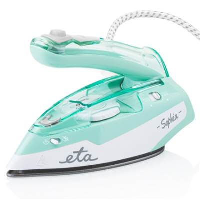 ETA | ETA127190000 Sophia | Steam Travel Iron | 1100 W | Water tank capacity 80 ml | Continuous steam 30 g / min | Steam boost performance 50 g / min | Green / White