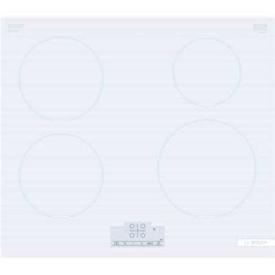 Bosch | Hob | PUE612BB1J | Induction | Number of burners / cooking zones 4 | Touch | Timer | White