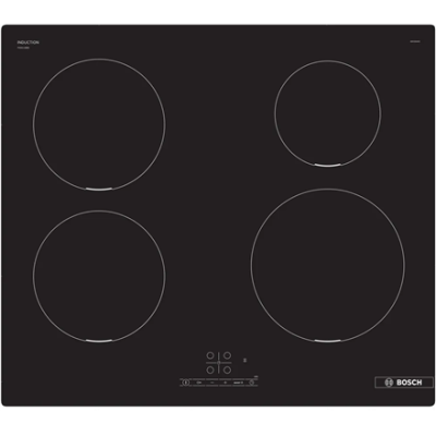 Bosch Hob | PIE611BB5E | Induction | Number of burners / cooking zones 4 | Touch | Timer | Black | Display