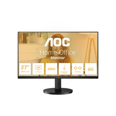 AOC | U27B3AF | 27 " | IPS | UHD | 16:9 | 60 Hz | 4 ms | 3840 x 2160 pixels | 350 cd / m² | HDMI ports quantity 2 | Warranty 24 month(s)